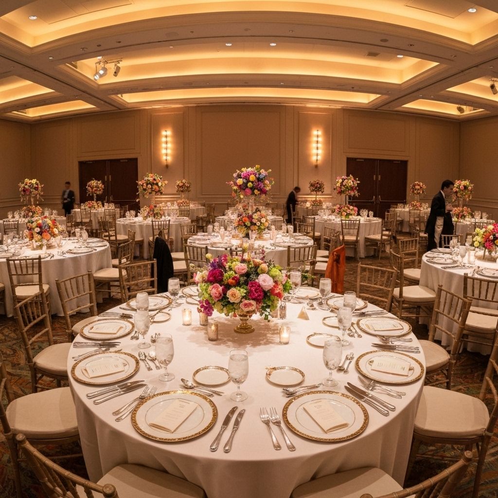 Recepción de boda elegante